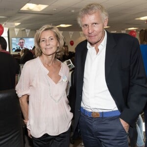 Patrick Poivre d'Arvor et Claire Chazal, à la 11e édition du "BGC Charity Day" à Paris le 11 septembre 2015.