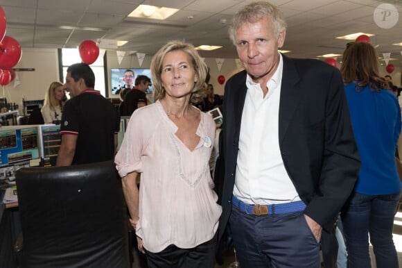 Patrick Poivre d'Arvor et Claire Chazal, à la 11e édition du "BGC Charity Day" à Paris le 11 septembre 2015.