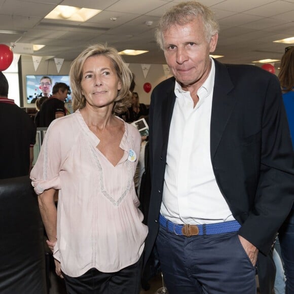 Patrick Poivre d'Arvor et Claire Chazal, à la 11e édition du "BGC Charity Day" à Paris le 11 septembre 2015.