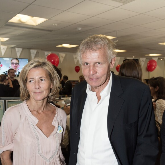 Patrick Poivre d'Arvor et Claire Chazal, à la 11e édition du "BGC Charity Day" à Paris le 11 septembre 2015.