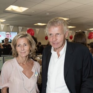 Patrick Poivre d'Arvor et Claire Chazal, à la 11e édition du "BGC Charity Day" à Paris le 11 septembre 2015.