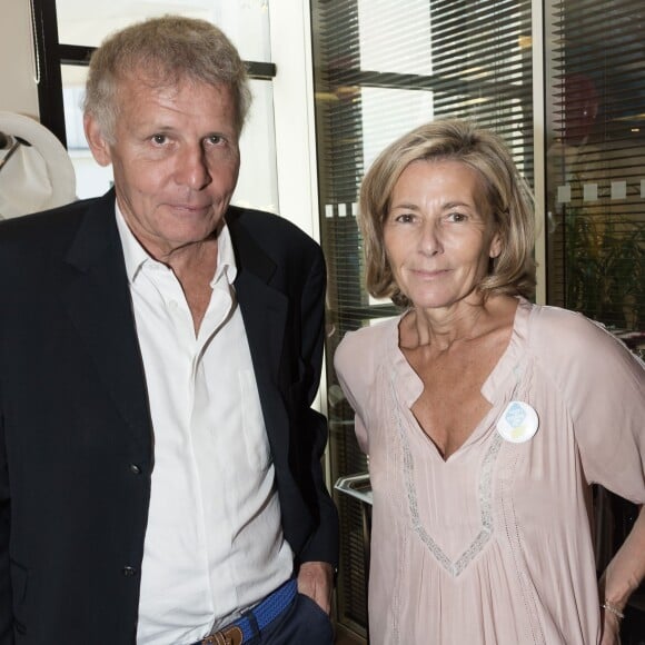 Les journalistes Patrick Poivre d'Arvor et Claire Chazal, à la 11e édition du "BGC Charity Day" à Paris le 11 septembre 2015.