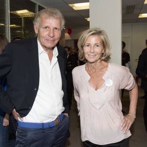 Patrick Poivre d'Arvor et Claire Chazal, à la 11e édition du "BGC Charity Day" à Paris le 11 septembre 2015.