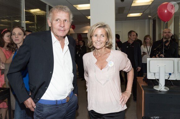 Patrick Poivre d'Arvor et Claire Chazal, à la 11e édition du "BGC Charity Day" à Paris le 11 septembre 2015.