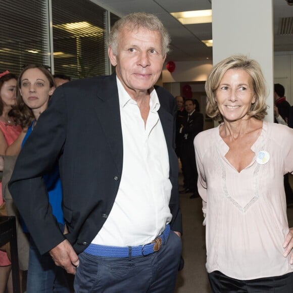 Patrick Poivre d'Arvor et Claire Chazal, à la 11e édition du "BGC Charity Day" à Paris le 11 septembre 2015.