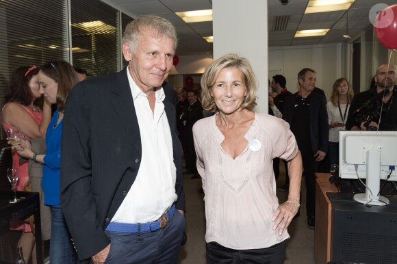 Patrick Poivre d'Arvor et Claire Chazal, à la 11e édition du "BGC Charity Day" à Paris le 11 septembre 2015.
