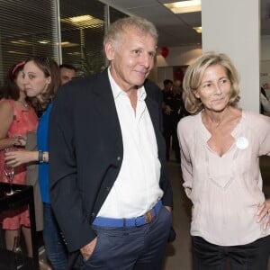 Patrick Poivre d'Arvor et Claire Chazal, à la 11e édition du "BGC Charity Day" à Paris le 11 septembre 2015.