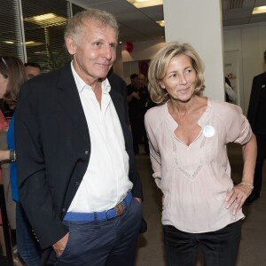 Patrick Poivre d'Arvor et Claire Chazal, à la 11e édition du "BGC Charity Day" à Paris le 11 septembre 2015.