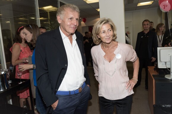 Patrick Poivre d'Arvor et Claire Chazal, à la 11e édition du "BGC Charity Day" à Paris le 11 septembre 2015.