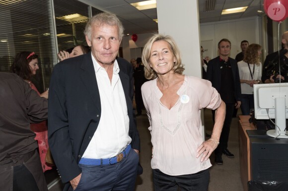 Patrick Poivre d'Arvor et Claire Chazal, à la 11e édition du "BGC Charity Day" à Paris le 11 septembre 2015.