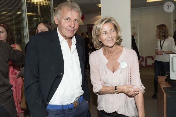 Patrick Poivre d'Arvor et Claire Chazal, à la 11e édition du "BGC Charity Day" à Paris le 11 septembre 2015.