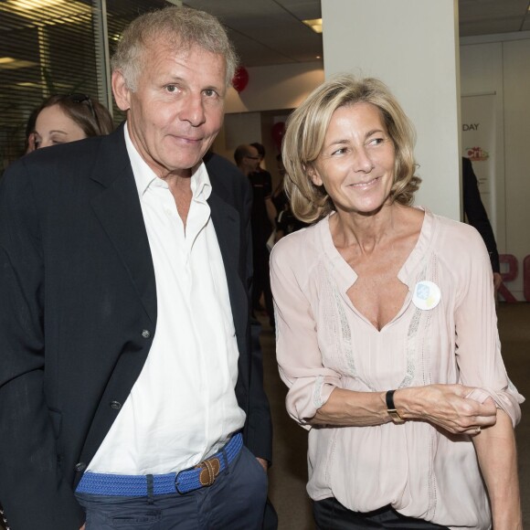 Patrick Poivre d'Arvor et Claire Chazal, à la 11e édition du "BGC Charity Day" à Paris le 11 septembre 2015.
