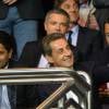Nicolas Sarkozy lors de la rencontre de Ligue 1 entre le PSG et les Girondins de Bordeaux, au Parc des Princes à Paris le 11 septembre 2015