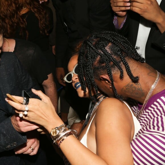 Justin Timberlake, Rihanna et Travis Scott au New York Edition à New York. Le 10 septembre 2015.