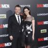 Chris Hardwick et sa petite amie Lydia Hearst au gala "Mad Men Black & Red" à Los Angeles, le 25 mars 2015