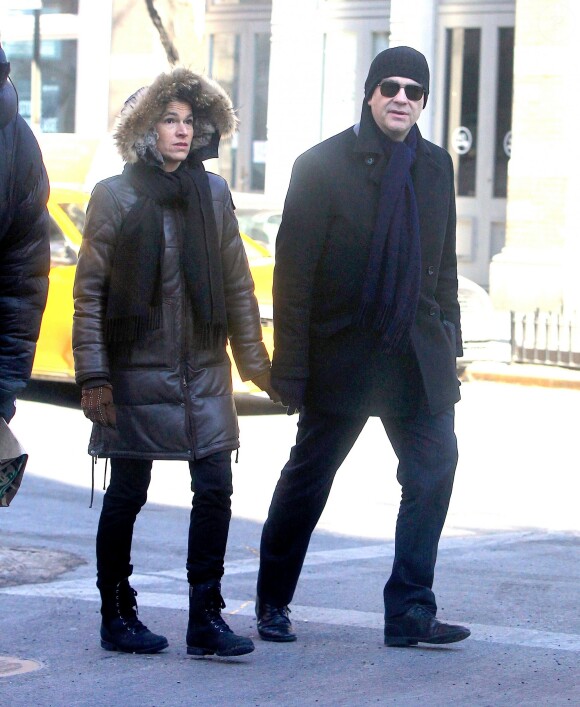 Aurélie Filippetti et Arnaud Montebourg à New York le 22 février 2015.