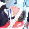  Arnaud Montebourg a été transporté à l'hôpital Bellevue à New York après avoir reçu une grande glace sur la tête au restaurant Balthazar où il prenait son petit déjeuner avec sa compagne Aurélie Filippetti le 20 février 2015. 