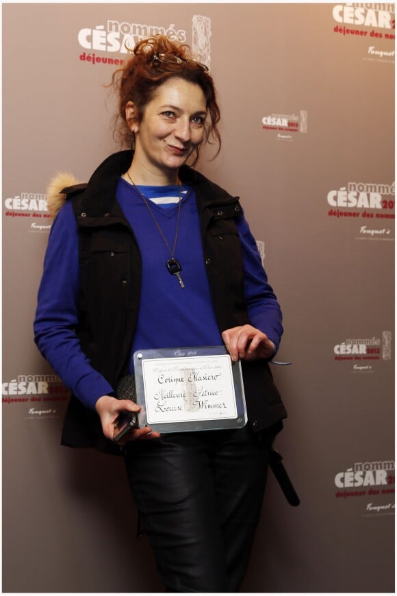 Corinne Masiero nommée comme meilleure actrice - Déjeuner des César au Fouquet's à Paris. Le 2 février 2013