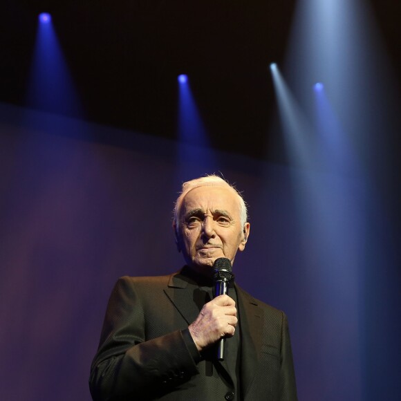 Charles Aznavour - Première représentation de son spectacle au Palais des Sports à Paris le 15 septembre 2015.