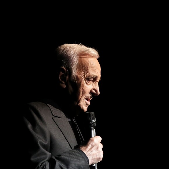 Charles Aznavour - Première représentation de son spectacle au Palais des Sports à Paris le 15 septembre 2015.