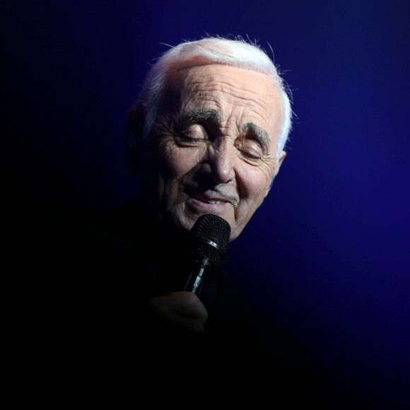 Charles Aznavour - Première représentation de son spectacle au Palais des Sports à Paris le 15 septembre 2015.