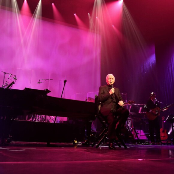 Charles Aznavour - Première représentation de son spectacle au Palais des Sports à Paris le 15 septembre 2015.