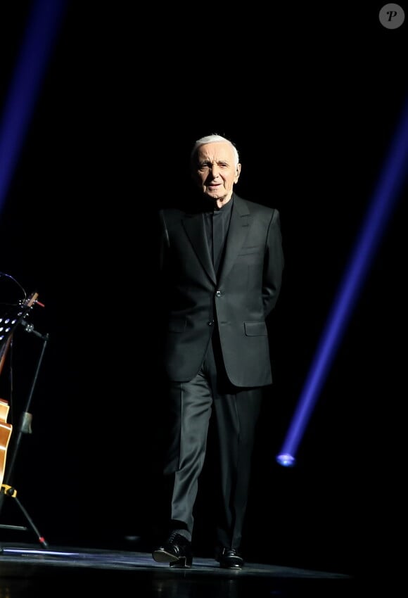Charles Aznavour - Première représentation de son spectacle au Palais des Sports à Paris le 15 septembre 2015.