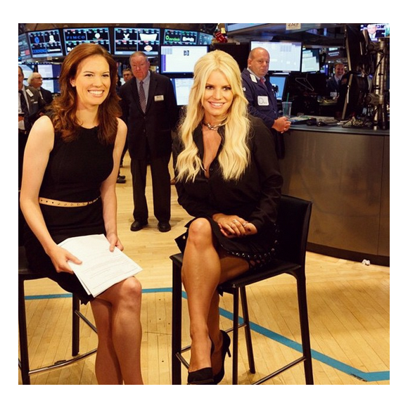 Jessica Simpson a ajouté une photo d'elle à la Bourse de New York sur son compte Instagram