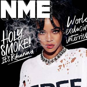 Rihanna est la première personnalité à figurer en couverture du nouveau magazine NME gratuit, à édition du 18 septembre 2015