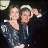 Guy Béart avec son épouse lors des 100 ans de Maurice Chevalier, le 15 avril 1988 à Paris