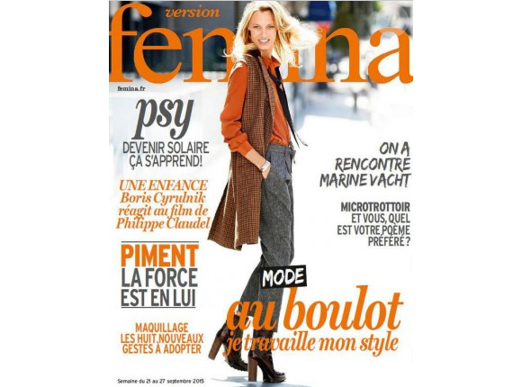 Version Femina - édition du dimanche 20 septembre 2015.