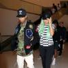 Tyga et Kylie Jenner arrivent à l'aéroport LAX de Los Angeles. Le 16 septembre 2015.