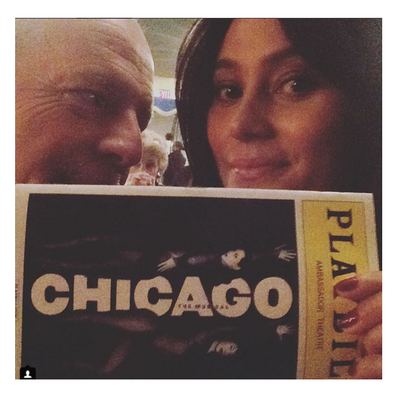 Bruce Willis et Emma Heming sont venus soutenir Rumer Willis tandis qu'elle fait ses débuts à Broadway dans Chicago / photo postée sur Instagram.