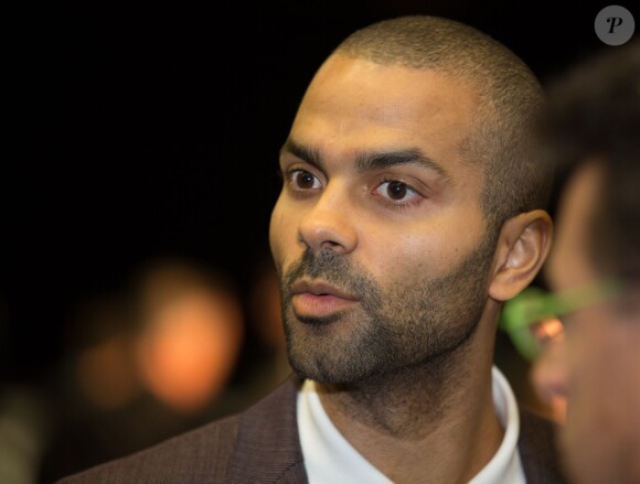 Tony Parker lors de l'annonce de la création de l'Académie Tony Parker, à Villeurbanne le 22 septembre 2015
