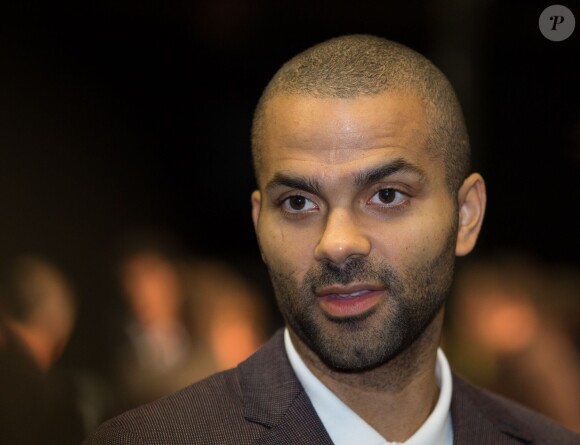 Tony Parker lors de l'annonce de la création de l'Académie Tony Parker, à Villeurbanne le 22 septembre 2015