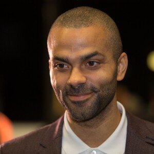 Tony Parker lors de l'annonce de la création de l'Académie Tony Parker, à Villeurbanne le 22 septembre 2015