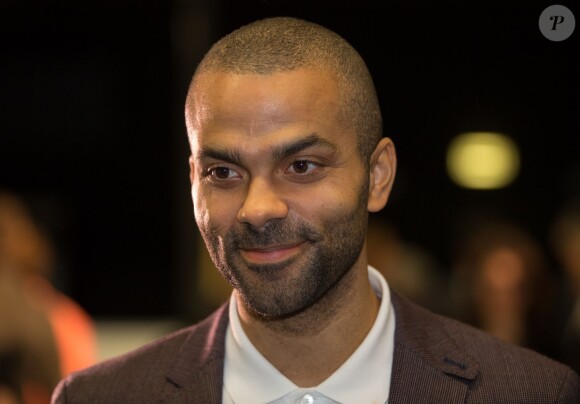 Tony Parker lors de l'annonce de la création de l'Académie Tony Parker, à Villeurbanne le 22 septembre 2015