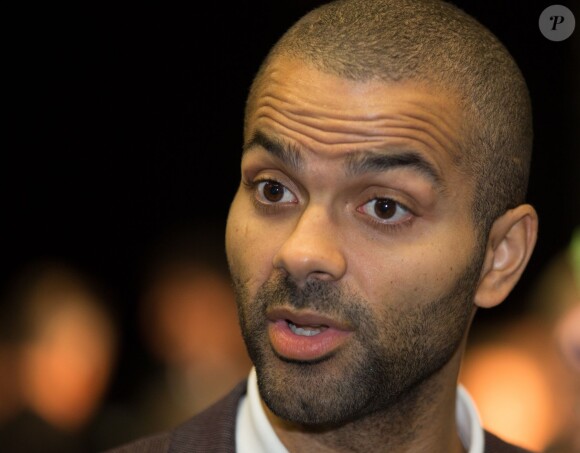 Tony Parker lors de l'annonce de la création de l'Académie Tony Parker, à Villeurbanne le 22 septembre 2015