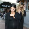 Kim, enceinte, et sa soeur Khloe Kardashian retrouvaient leur mère Kris Jenner, accompagné de son homme Corey Gamble, pour l'anniversaire de leur grand-mère Mary Jo chez George à The Cove, à San Diego, le 22 septembre 2015