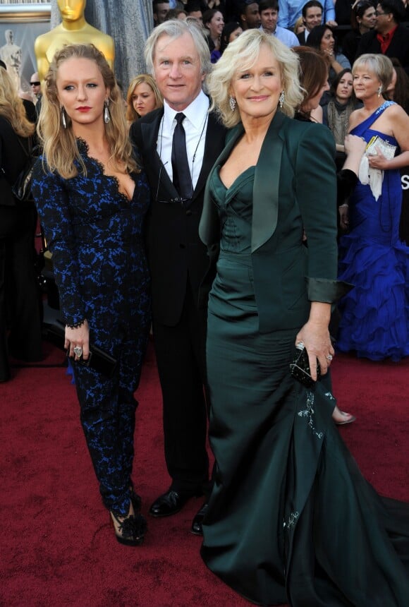 Glenn Close, sa fille Annie et David Shaw à Los Angeles le 26 février 2012 pour les Oscars