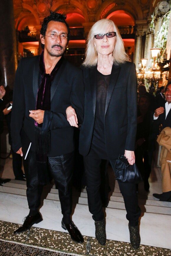 Haider Ackermann et Betty Catroux lors de la soirée de Gala de l'Opéra de Paris. Le 24 septembre 2015
