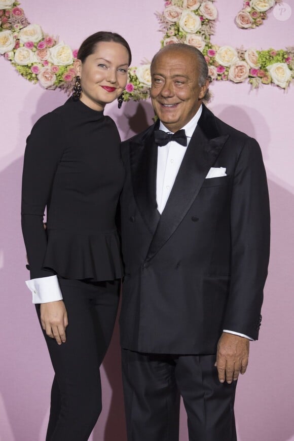 Fawaz Gruosi et sa compagne Sophie Taylor lors de la soirée de Gala de l'Opéra de Paris. Le 24 septembre 2015