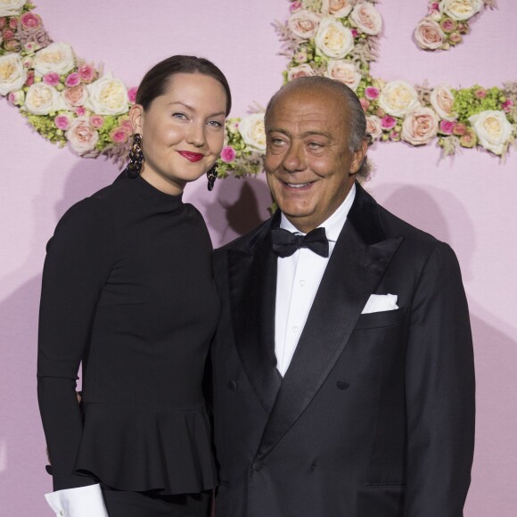 Fawaz Gruosi et sa compagne Sophie Taylor lors de la soirée de Gala de l'Opéra de Paris. Le 24 septembre 2015
