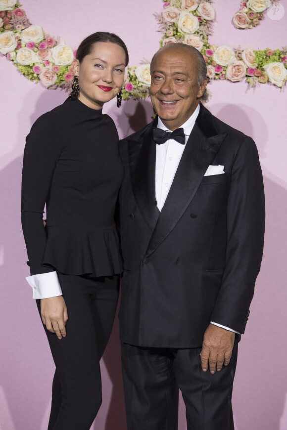 Fawaz Gruosi et sa compagne Sophie Taylor lors de la soirée de Gala de l'Opéra de Paris. Le 24 septembre 2015