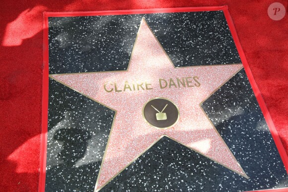 Claire Danes inaugure son étoile sur le Walk of Fame à Hollywood, le 24 septembre 2015