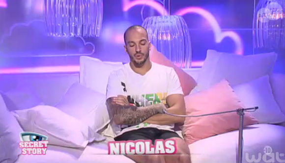 Nicolas dans la quotidienne de Secret Story 9, sur NT1, le vendredi 25 septembre 2015