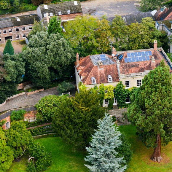 Exclusif - Vue aérienne de la maison de George Clooney et sa femme Amal Alamuddin à Sonning dans le comté de Berkshire, le 10 octobre 2014.