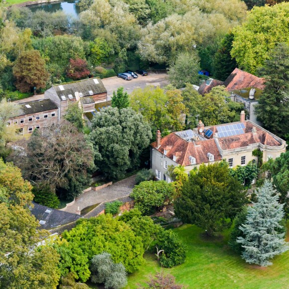 Exclusif - Vue aérienne de la maison de George Clooney et sa femme Amal Alamuddin à Sonning dans le comté de Berkshire, le 10 octobre 2014.