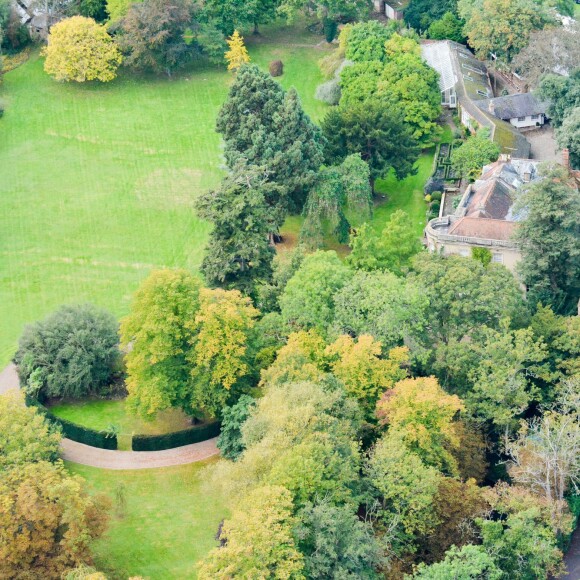 Exclusif - Vue aérienne de la maison de George Clooney et sa femme Amal Alamuddin à Sonning dans le comté de Berkshire, le 10 octobre 2014.