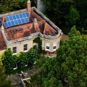 Exclusif - Vue aérienne de la maison de George Clooney et sa femme Amal Alamuddin à Sonning dans le comté de Berkshire, le 10 octobre 2014.